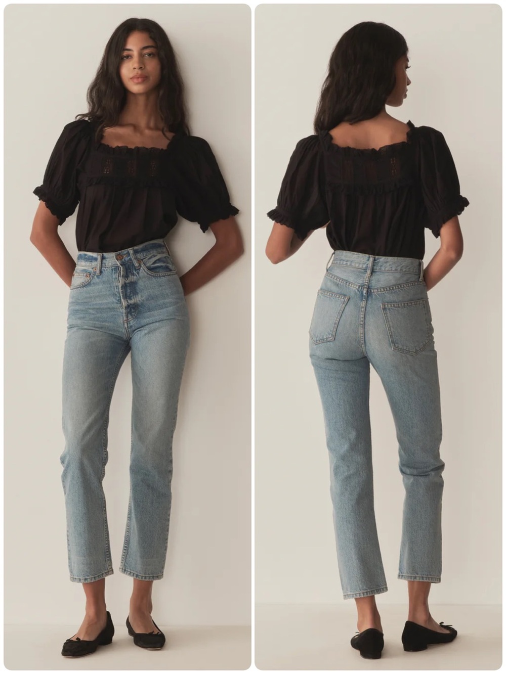 Doen Frances Top in Black Size XS